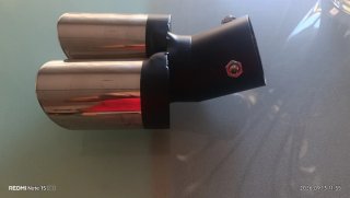 Tubo de escape doble cromado