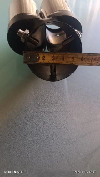 Tubo de escape doble cromado