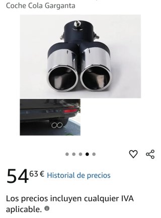 Tubo de escape doble cromado