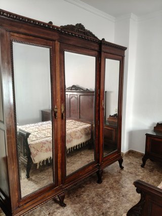 Dormitorio antiguo caoba maciza
