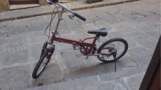 Bicicleta plegable roja