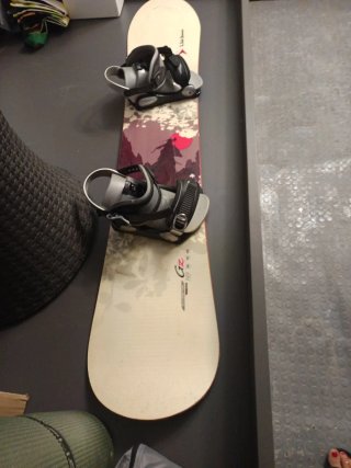 Tabla Snowboard con Fijaciones