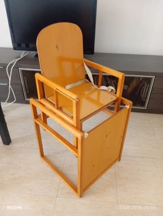 Trona de madera evolutiva