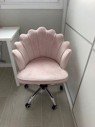 Silla Escritorio Terciopelo Rosa
