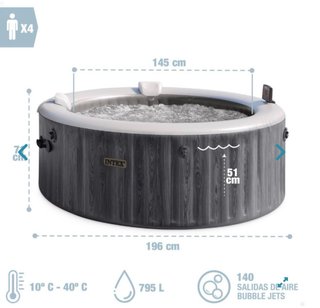 Spa Hinchable Intex 4 Personas
