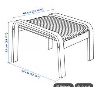 Sillón y reposapiés POÄNG Ikea