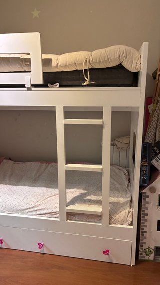 Cama litera infantil blanca
