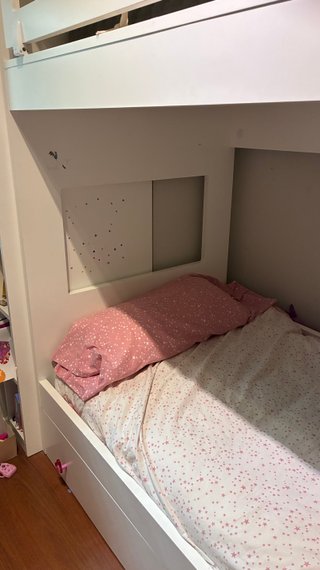 Cama litera infantil blanca