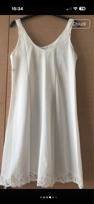 Sottoveste donna anni '80 pizzo