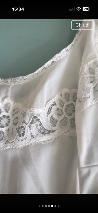 Sottoveste donna anni '80 pizzo