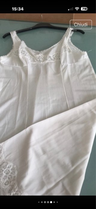 Sottoveste donna anni '80 pizzo