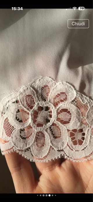 Sottoveste donna anni '80 pizzo
