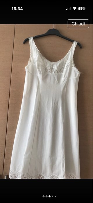 Sottoveste donna anni '80 pizzo