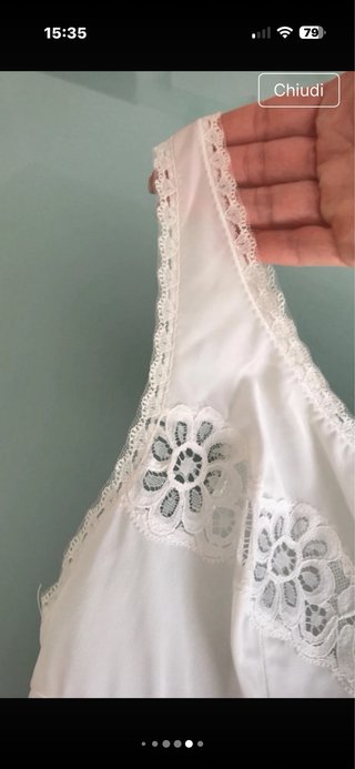Sottoveste donna anni '80 pizzo