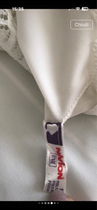 Sottoveste donna anni '80 pizzo
