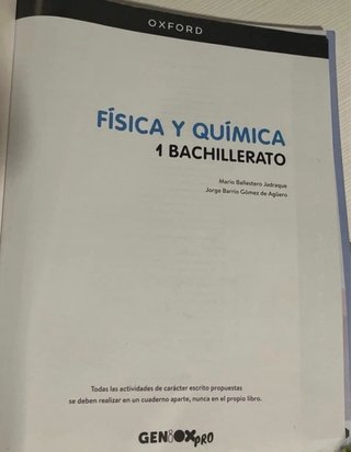 Física y Química 1 Bachillerato