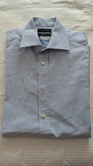 Camisa Zara Hombre Azul Rayas