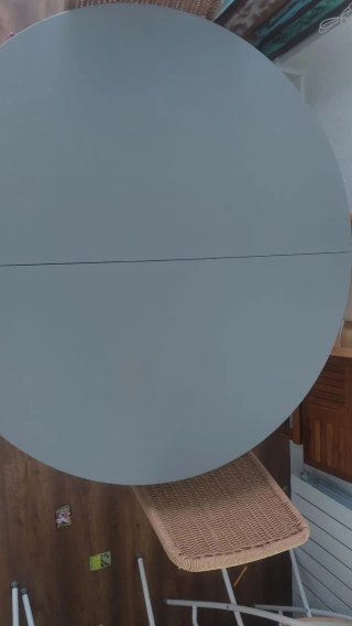 Mesa redonda IKEA INGATORP gris