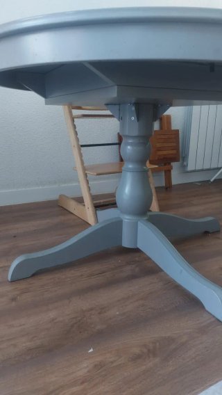 Mesa redonda IKEA INGATORP gris