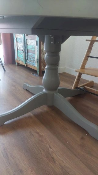 Mesa redonda IKEA INGATORP gris