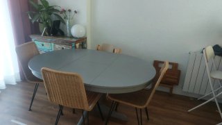 Mesa redonda IKEA INGATORP gris