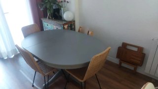 Mesa redonda IKEA INGATORP gris