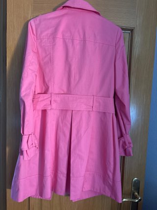 Gabardina rosa Blanco talla S