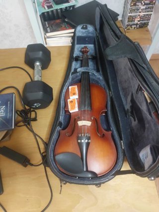 Violín 3/4 para principiantes + 2 cubos de brea