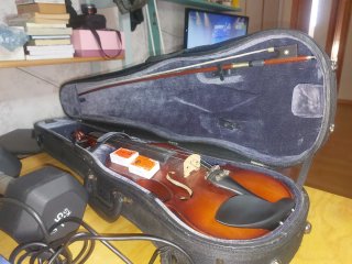 Violín 3/4 para principiantes + 2 cubos de brea