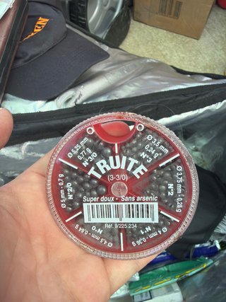 Pesos para pesca de trucha