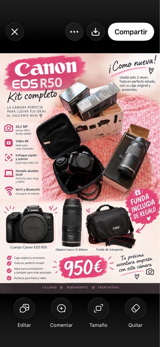 Canon EOS R50 Kit Completo