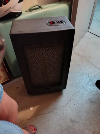 Estufa de gas negra