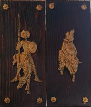Cuadros antiguos madera y metal