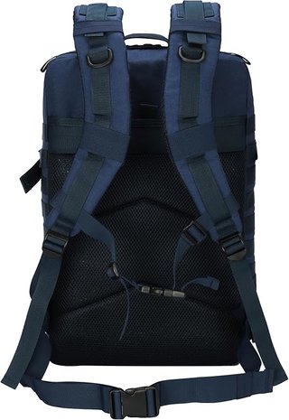 Mochila Táctica 50L Azul Marino + 2 Parches