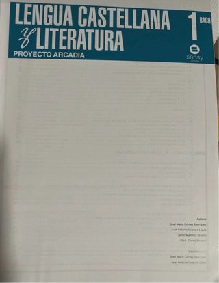 Lengua castellana y literatura, 1 BACH.