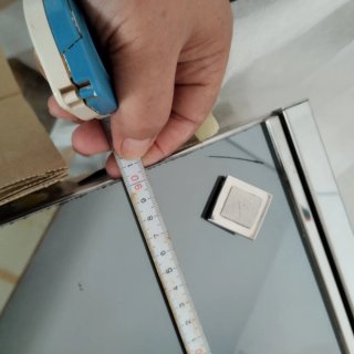 Mueble de baño cristal y metal