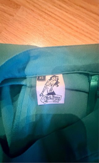 Falda Hell Bunny verde/teal