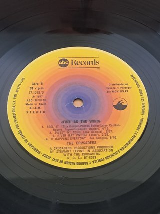 Vinilo LP The Crusaders - Free As The Wind 1977
