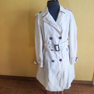 Gabardina impermeable,mujer beige