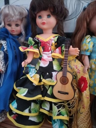 Guitarra Española Miniatura con Estuche