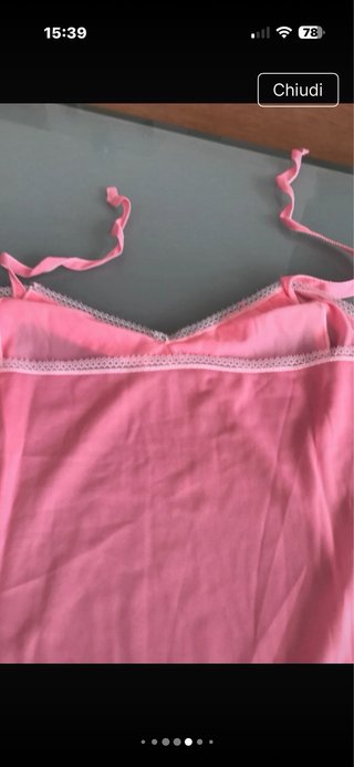 Sottoveste vintage rosa taglia L