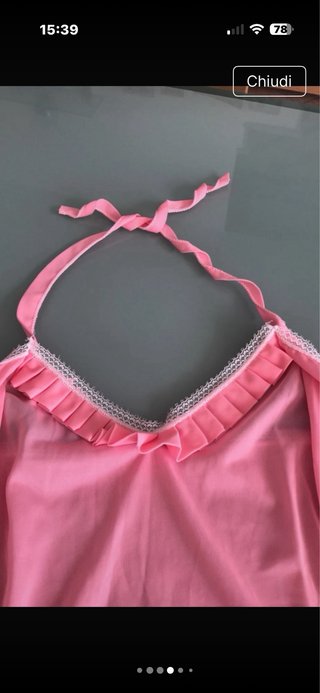 Sottoveste vintage rosa taglia L