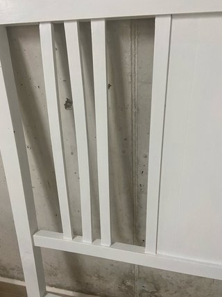 Cabecero artesanal restaurado blanco