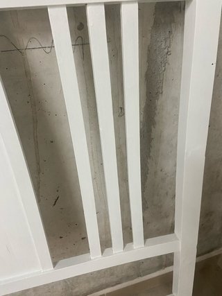 Cabecero artesanal restaurado blanco