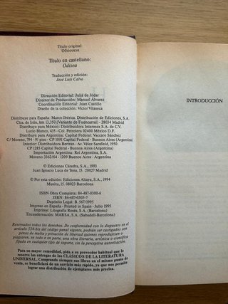Libro - Odisea - Homero