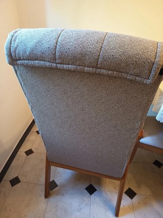 Sillón alto tela y madera desmontable