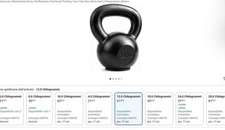 Kettlebell 12 kg Ghisa Professionale Base in Gomma