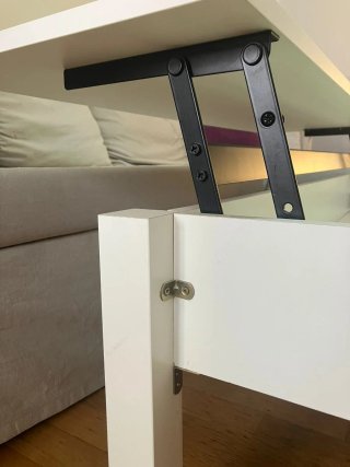 Mesa de centro elevable blanca