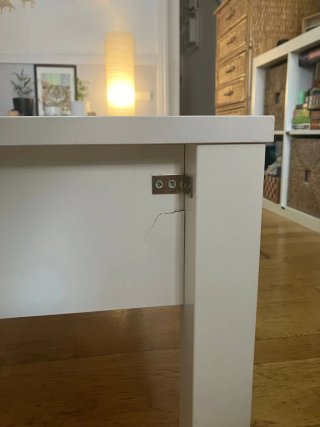 Mesa de centro elevable blanca