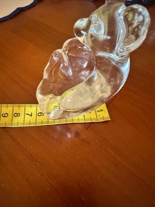 Oso de cristal rosa y transparente